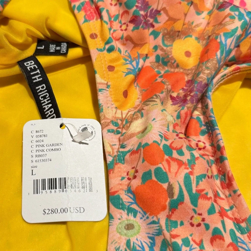 NEW💕FPMovement Beth Richards Sophia Roopa Pink Garden One Piece Swimsuit $280 - Picture 8 of 10